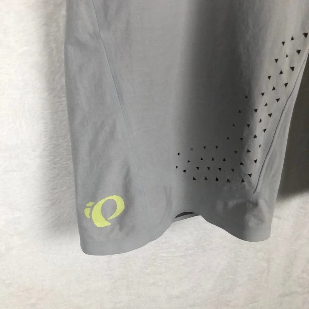 PEARL IZUMI Summit Shell‎ Cycling Shorts Women's Sz 10 Grey Neon Yellow 19212001
